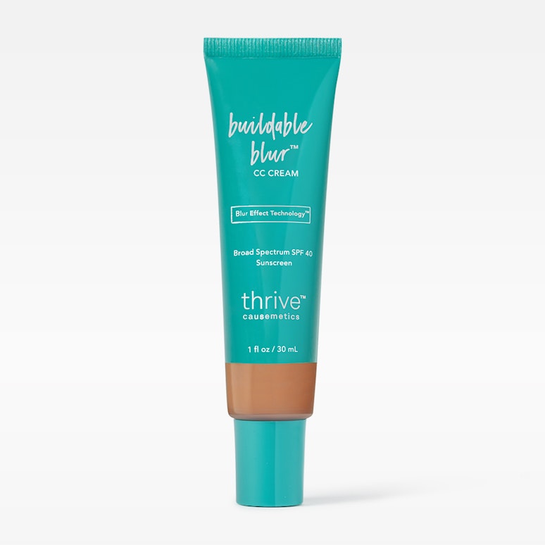 Thrive Buildable Blur CC Cream Broad Spectrum SPF 40 in 380 Deep (Warm/Neutral) | Thrive Causemetics | 100% Vegan Makeup | Best All-Natural Cosmetics